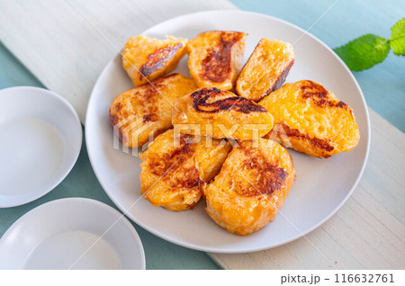 バターロールのフレンチトースト 116632761