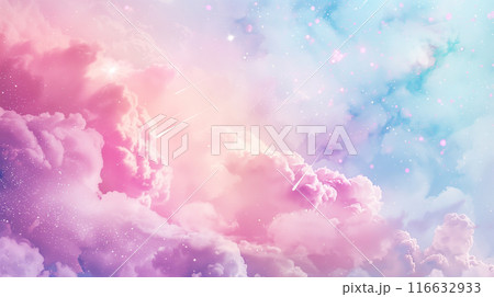 星空と雲のファンタジー風景 116632933