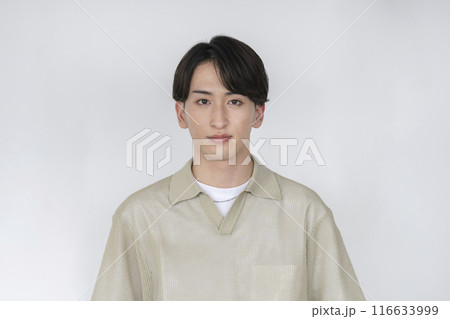 カメラ目線の若い男性　ポートレート 116633999