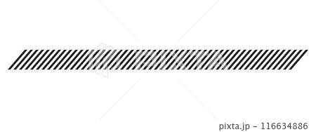 Slash lines pattern. Border with tilted parallel stripes. Embroidery ornament with slanted stitches on white background. Geometric print for caution tape or barrier. Vector graphic illustration Slash lines pattern. Border with tilted parallel stripes. Embroidery ornament with slanted stitches on white background. Geometric print for caution tape or barrier. Vector graphic illustration 116634886