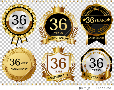 A luxurious 36th anniversary emblem set 116635968