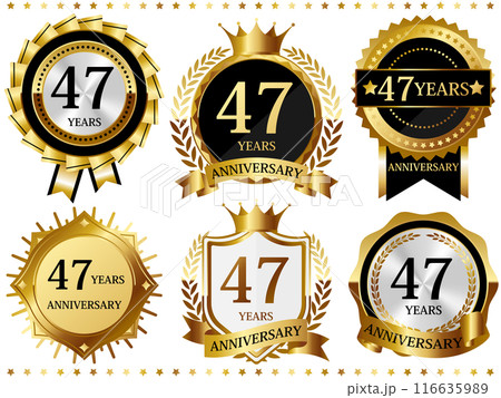 高級感のある47周年記念のエンブレムセット 高級感のある47周年記念のエンブレムセット 116635989