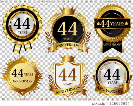 高級感のある44周年記念のエンブレムセット 高級感のある44周年記念のエンブレムセット 116635994