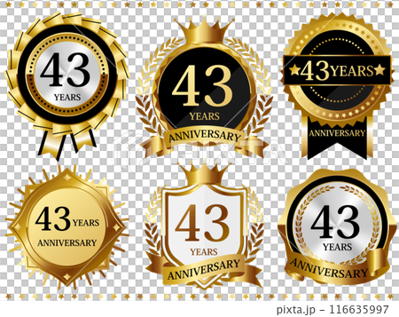 A luxurious 43rd anniversary emblem set 116635997