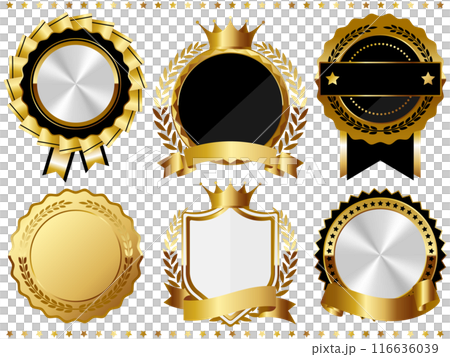A set of 6 luxurious emblems A set of 6 luxurious emblems 116636039