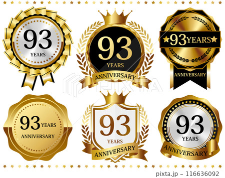 高級感のある93周年記念のエンブレムセット 高級感のある93周年記念のエンブレムセット 116636092
