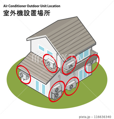 エアコン室外機設置場所 エアコン室外機設置場所 116636340