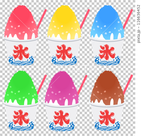 Cup Shaved Ice Set from a Food Stall 116636452
