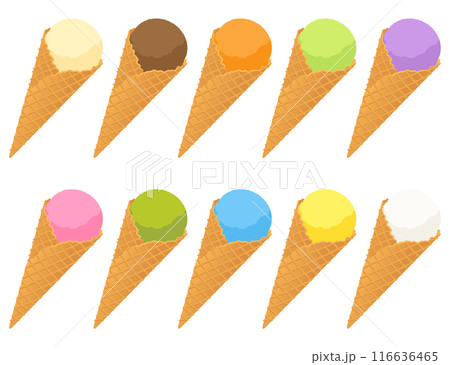 ワッフルコーンアイスクリームのノーマル味セット ワッフルコーンアイスクリームのノーマル味セット 116636465
