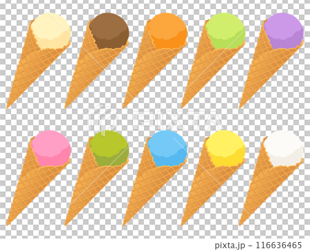 ワッフルコーンアイスクリームのノーマル味セット ワッフルコーンアイスクリームのノーマル味セット 116636465