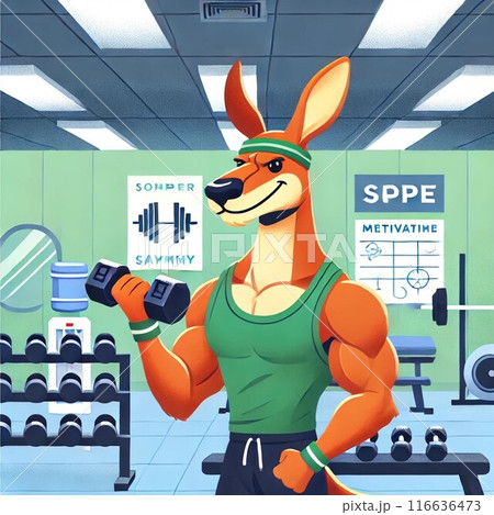 カンガルーのトレーニング 116636473