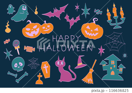 happyhalloweenセット02 116636825