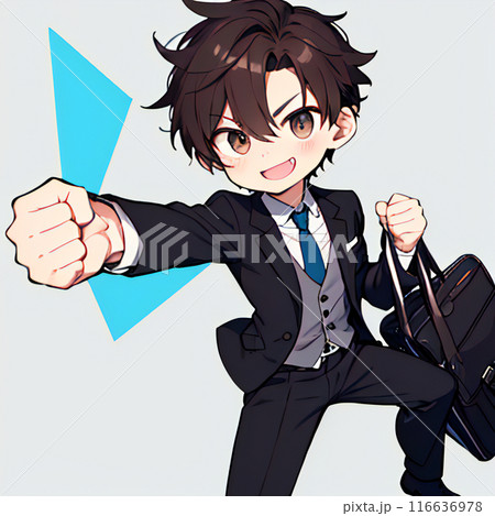 張り切るスーツの男性 116636978
