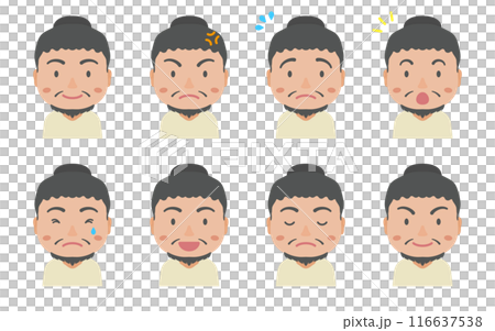 Yayoi period men with various expressions Yayoi period men with various expressions 116637538