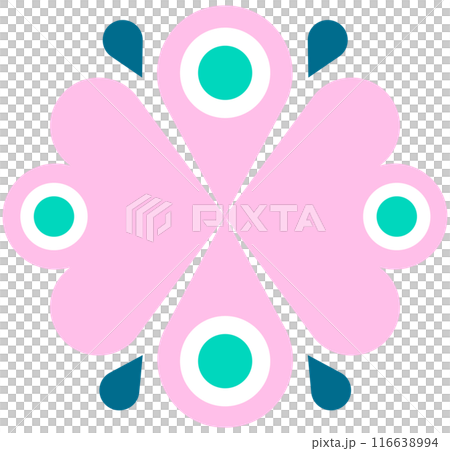 cute nordic folk art abstract flowers ornament cute nordic folk art abstract flowers ornament 116638994