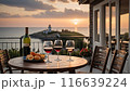 夕焼けの海とワイン 116639224