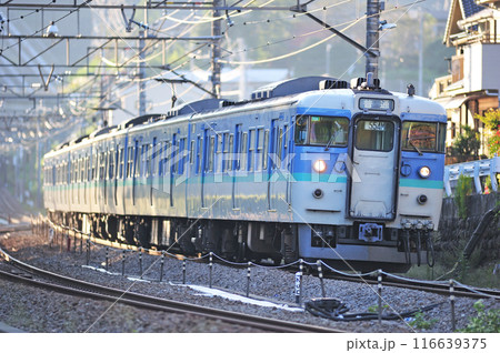 中央本線 四方津ー上野原 JR東日本 115系 C6編成(長野) 中央本線 四方津ー上野原 JR東日本 115系 C6編成(長野) 116639375