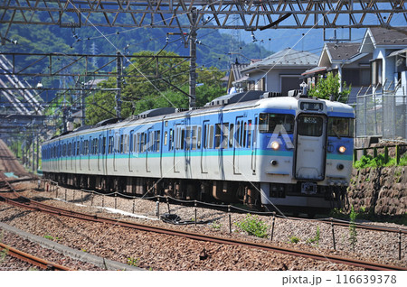 中央本線 四方津ー上野原 JR東日本 115系 C6編成(長野) 中央本線 四方津ー上野原 JR東日本 115系 C6編成(長野) 116639378