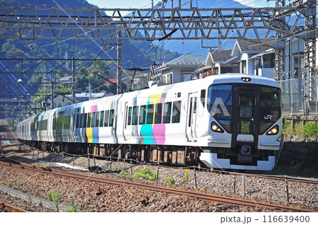 中央本線　四方津ー上野原　JR東日本　E257系　M-107編成（松本）　あずさ　かいじ 116639400