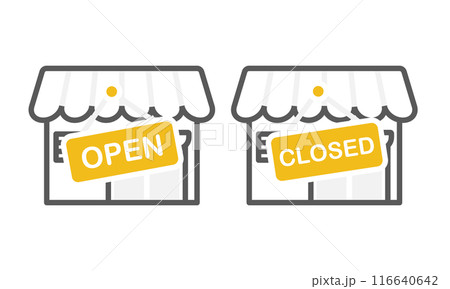 営業中 閉店 開店 116640642