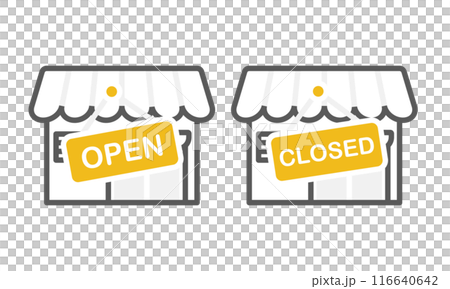 営業中 閉店 開店 116640642