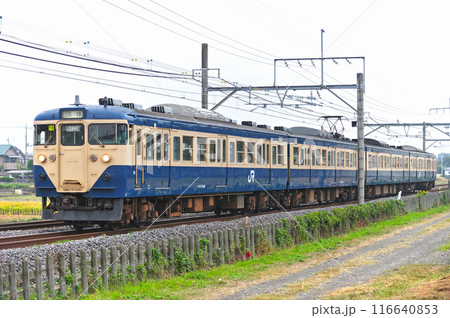 高崎線 行田ー熊谷 JR東日本 113系 116編成（幕張） さらばスカ色113系