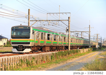 高崎線　行田ー熊谷　JR東日本　E231系1000番台　U66編成（小山） 116640862