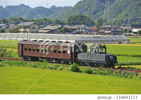 上信電鉄　上州福島ー上州新屋　デキ3＋JR東日本　スハフ42-2173（高崎） 116641111