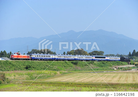 磐越西線　猿和田ー北五泉　JR東日本　DE10-1680＋12系＋C57-180　SL秋風体験号 116642198