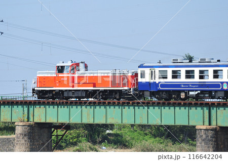 磐越西線　猿和田ー北五泉　JR東日本　DE10-1680＋12系＋C57-180　SL秋風体験号 116642204