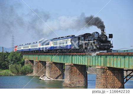 磐越西線　猿和田ー北五泉　JR東日本　C57-180＋12系＋DE10-1680　SL秋風体験号 116642210