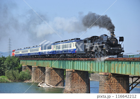 磐越西線　猿和田ー北五泉　JR東日本　C57-180＋12系＋DE10-1680　SL秋風体験号 116642212