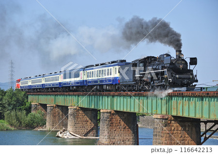 磐越西線　猿和田ー北五泉　JR東日本　C57-180＋12系＋DE10-1680　SL秋風体験号 116642213