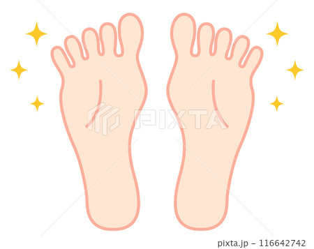 健康で綺麗な足の裏のイラスト素材 健康で綺麗な足の裏のイラスト素材 116642742