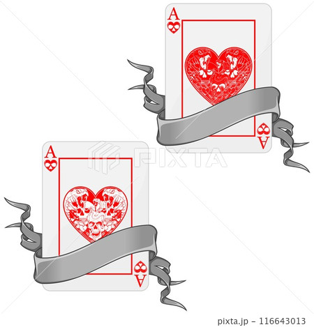 Halloween style poker cards with ribbons Halloween style poker cards with ribbons 116643013