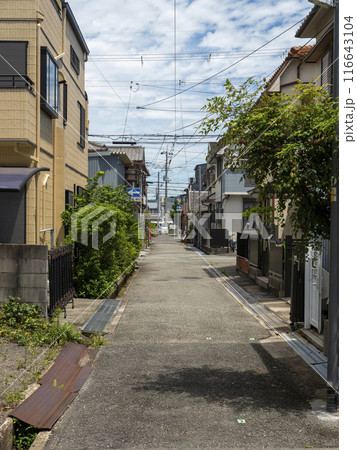 住宅が密集する街の風景 116643104