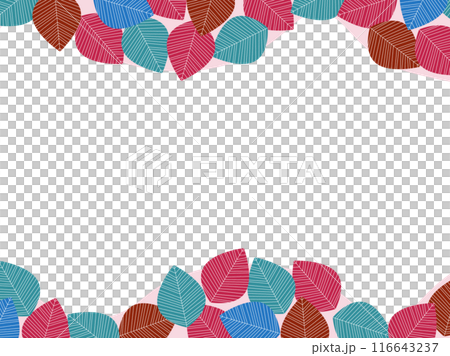 Scandinavian style colorful fallen leaves autumn frame Scandinavian style colorful fallen leaves autumn frame 116643237