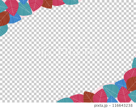 Scandinavian style colorful fallen leaves autumn frame Scandinavian style colorful fallen leaves autumn frame 116643238