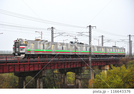 函館本線　豊幌ー江別　JR北海道　731系　G-105編成（札幌） 116643376