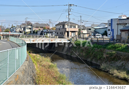 中山道深谷宿:旧中山道 行人橋 深谷市 中山道深谷宿:旧中山道 行人橋 深谷市 116643687