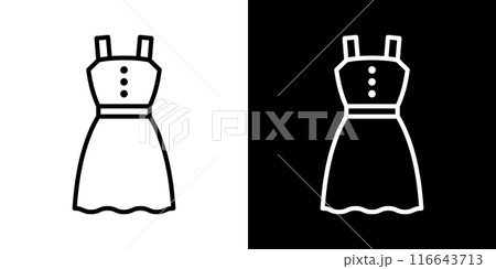ワンピースのシンプルな線画アイコン 116643713