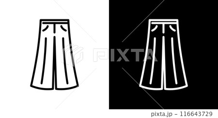 パンツのシンプルな線画アイコン パンツのシンプルな線画アイコン 116643729