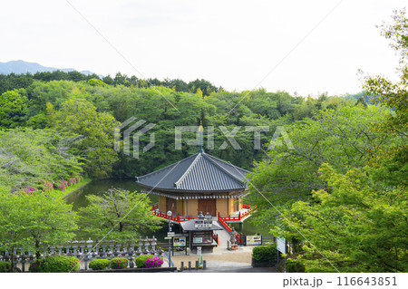 奈良　安倍文殊院　金閣浮御堂・霊宝館 116643851