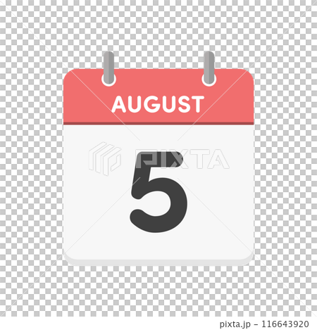 8月5日/8月5日每日日曆圖示-日期為8/5的日曆設計素材 8月5日/8月5日每日日曆圖示-日期為8/5的日曆設計素材 116643920