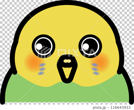 可愛いセキセイインコのイラスト・アイコン 116643933