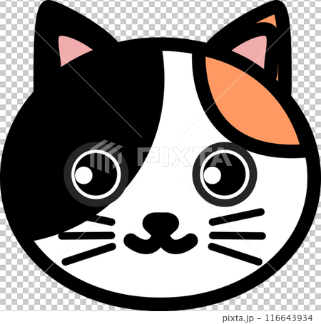 Cute calico cat illustrations and icons 116643934
