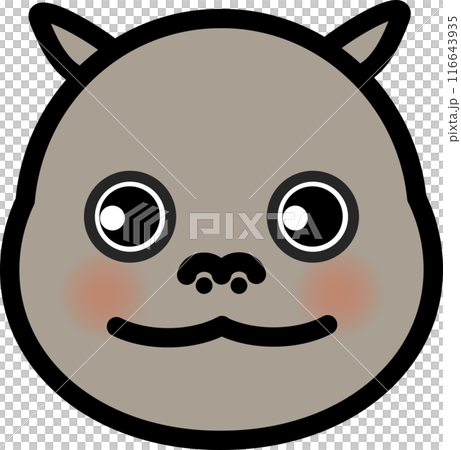 可愛いカバのイラスト・アイコン 116643935