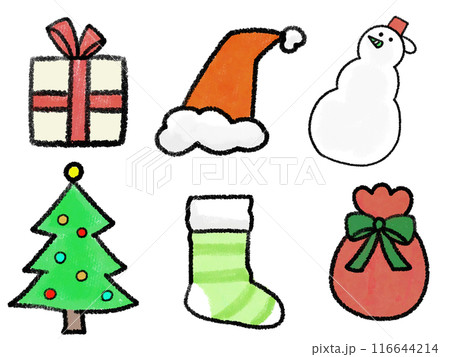シンプルなクリスマスイラストのセット 116644214