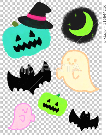 ハロウィンのかわいいアイコンセット ハロウィンのかわいいアイコンセット 116644216