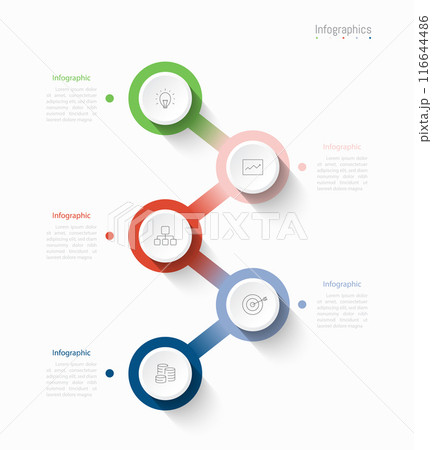 Infographic 5 options design elements for your business data. Vector Illustration. Infographic 5 options design elements for your business data. Vector Illustration. 116644486